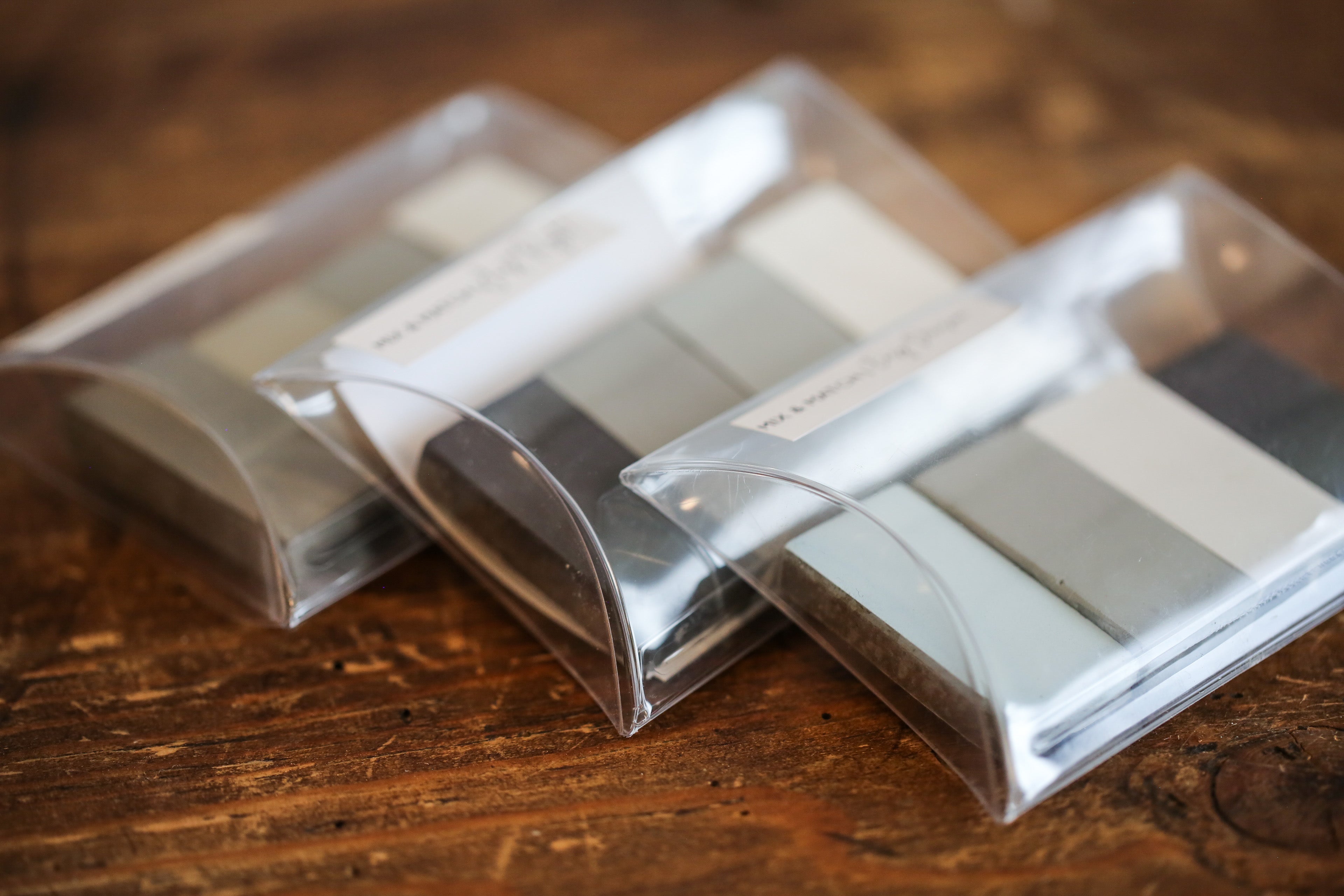 Your tile swatches will be delivered in a clear box so you can easily work with the  colors. 